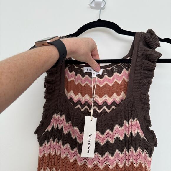 NWT NEW Heartloom Bennet Crochet Zig Zag Maxi Dress - Picture 3 of 8